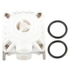 This cartridge assembly is designed for use in ACORN Acme series shower valves. It includes a Safti-Trol Cartridge to regulate water temperature and flow. Suitable for replacement or repair of the internal valve mechanism in commercial or institutional shower systems.