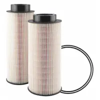 Cartridge fuel filter element with cellulose media, 3 5/16 in outside diameter and 1 1/2 in inside diameter. Includes (2) O-rings. Used in diesel fuel systems to remove contaminants, suitable for Scania buses