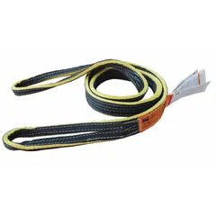 This 1-ply nylon web sling features a reverse-eye design for lifting and rigging applications. It has a 6 ft sling length, 4 in sling width, and 12 in eye length. The abrasion-resistant construction is suited for material handling tasks in industrial environments.
