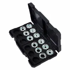 This U-die kit is designed for use with the DEWALT DCE310 crimper. It accommodates aluminum conductors from #8 to 350 kcmil, enabling precise crimping for electrical connections in power distribution and heavy-duty wiring applications.