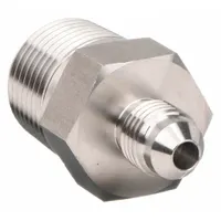 Hydraulic Hose Adapter: 1/2"-14 Thread Size, 1/2 in x 1/4 in Fitting Size, Male x Male, NPTF x JIC (MPN 2021-8-4SS)