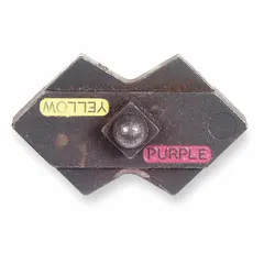 Upper and lower crimping die set for use with the TBM5S tool. Accommodates copper and aluminum connectors from 4/0 AWG to 250 kcmil. Purple color. For Code applications.