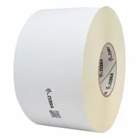 White paper labels with a smooth coated finish and acrylic adhesive, designed for thermal transfer printing. Each label measures 6 inches in height and 4 inches in width, with a 3-inch core diameter. Commonly used for barcode labeling, asset tagging, and shipping labels in industrial environments