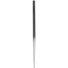 Standard aligning punch with a hexagon shank to prevent rolling. Tapered tip guides bolts or pins into position for aligning holes in metal assemblies during fabrication or repair. Shank width 5/16 in, taper length 4 3/8 in, overall length 10 in.