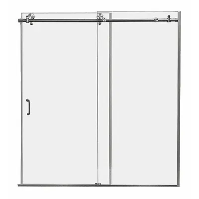 FOREMOST MRRL6062-CL-SV Frameless Sliding & Panel Bathtub Door - Sliding & Panel Bathtub Doors