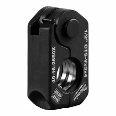 Forged steel press ring for creating leak-proof connections on 1/2 in copper pipe. Compatible with standard and extended press tools from ApolloPress, ProPress, and Viega systems. Used in plumbing, HVAC, and mechanical installations.