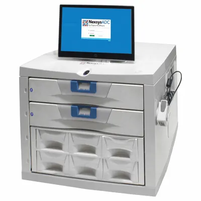 CAPSA HEALTHCARE Medication-Dispensing Cart, 8 Drawers, Polymer, Cream - Medication-Dispensing Carts