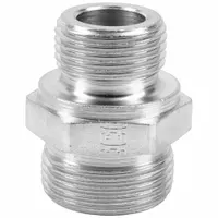 This flareless bite-type steel compression fitting from the Ermeto DIN series connects 18 mm OD tubing to G 1/2 BSPP threaded ports. It is used in hydraulic and pneumatic systems, machine tools, and process instrumentation where leak-free metal-to-metal seals are required