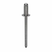 Inch-series domed-head blind rivet with 0.153" diameter, 1 5/8" overall length, and 11/32" body length. Designed for single-sided installation in applications with limited rear access, such as metal fabrication and sheet metal joining. Supplied in a 500-piece pack