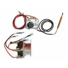 Unit-mount thermostat for electric wall and ceiling heaters. Mechanical selector dial adjusts temperature from 60° to 120°F. Operates on 24 to 277V AC with a contact rating of 22A at 120 to 277V AC. Includes mounting hardware.