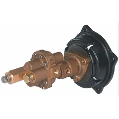 This C-face mount gear pump head is designed for direct drive with a 56C motor frame. It features bronze construction with PPS and 304 SS components, 3/8" FNPT ports, and includes a relief valve. Suitable for transferring fluids up to 500 SUS max viscosity in lubrication, hydraulic, and process systems.