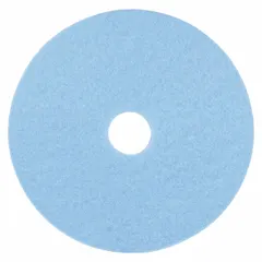 This 17-inch diameter round burnishing pad is made of polyester synthetic fiber and rated for maximum 3,000 RPM. Suitable for high-speed burnishing of resilient floors to restore gloss and remove scuff marks in commercial and institutional settings. Sold in a pack of 5.