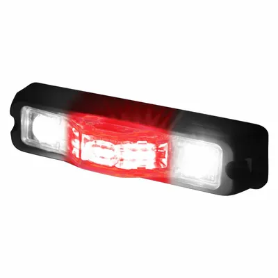 CODE 3 M180S-R Red/Clear LED Warning Light - Emergency Vehicle Area Lighting