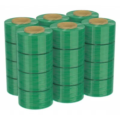 GOODWRAPPERS Handle with Brake Stretch Wrap, Light Green, 24 PK