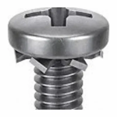 SEMS Screw: External Tooth, M6x1.00 Thread Size, 10 mm Lg, Stainless Steel, Passivated - Machine Screws with External Tooth Lock Washers