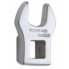 Chrome-finished alloy steel crowfoot wrench with a 12 mm rounded open end and 3/8 in square drive. Designed for use with a ratchet or torque wrench to access fasteners in confined spaces where standard sockets or wrenches cannot fit.