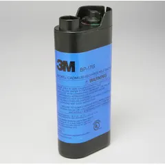 The 3M BP-17IS is a rechargeable nickel-cadmium battery pack designed to power compatible powered air-purifying respirator (PAPR) systems. It provides portable power for respiratory protection in industrial environments such as manufacturing, chemical processing, and construction.