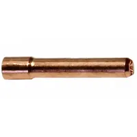 Standard collet for TIG welding torches, designed to hold and center electrodes with a maximum diameter of 0.02 inches. Sold as a 5-pack for replacement or maintenance. Part number 13N20