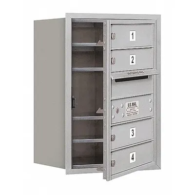 SALSBURY INDUSTRIES Mailbox: 4C, 4 Doors, Horizontal, 23 7/8 in H x 17 in W x 16 1/2 in D, Recessed Mounting - Multi-Unit Mailboxes