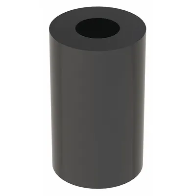OEM Nylon Round Plain Spacer, M8, 30 mm Overall Length, Black, 10-Pack - Plastic Spacers