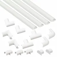 Raceway: Micro+, 13/16 in Wd, 3/8 in Ht, 60 in Lg, Plastic, White, Entrance End (MPN US/5FT2010KIT001)