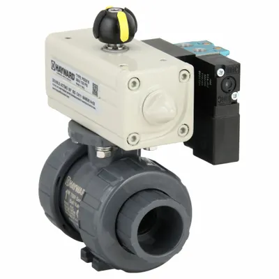 HAYWARD FLOW CONTROL PVC Pneumatically-Actuated Ball Valve - PVC Pneumatically-Actuated Ball Valves