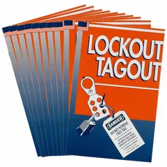 Reference material for lockout/tagout safety training. Supports up to 10 users. Covers OSHA regulations. English language.