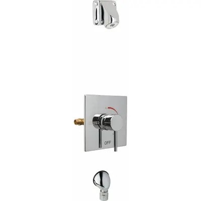 CHICAGO FAUCETS SH-TP6-04-000 Shower Faucet with Fixed Showerhead - Shower Faucets with Fixed Showerheads