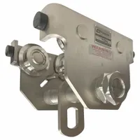 This corrosion resistant push trolley is designed for hoists on tapered beams. The stainless steel frame provides resistance to rust and corrosion in demanding environments. Suitable for manual movement of loads in material handling applications where exposure to moisture or chemicals is a concern
