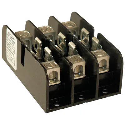 MERSEN Fuse Block: Open Block Design, 3 Pole, 300 V AC, Box Lug - Fuse Blocks for UL Class T Fuses