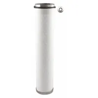 Round-oval engine air filter with axial seal. Outside diameter 2 1/8 in. For use in Massey Ferguson buses to remove airborne contaminants from intake air