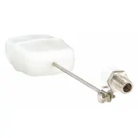 BOBBY Float Valve Assembly: For Water Media, Angle Valve Body, Rectangular, Bulkhead, 1/4 in MNPT (MPN RM262P-N)