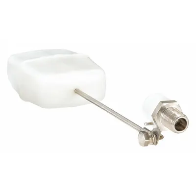 BOBBY Float Valve Assembly: For Water Media, Angle Valve Body, Rectangular, Bulkhead - Food Grade & Sanitary Float Valve Assemblies