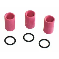 Ceramic siphon-feed blasting nozzle with 7 mm orifice and 20 cfm air consumption. Includes nozzle O-rings. Compatible with manufacturer model number 41800. Used for surface preparation and cleaning in industrial applications