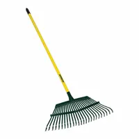 SEYMOUR MIDWEST Shrub Rake: Flex Head, Steel Head, Steel Handle, 48 in Handle Lg (MPN 43106GRA)