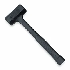 This dead-blow hammer features a rubber head and steel handle, with an 18 oz head weight and 1 in face diameter. Its 11 in overall length and dead-blow design reduce rebound and surface damage. Suitable for metalworking, assembly, and maintenance tasks such as seating bearings, aligning parts, or forming sheet metal.