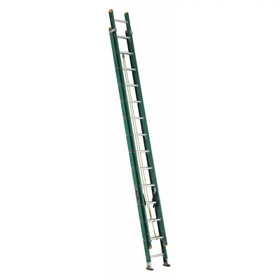 LOUISVILLE LADDER FE0628 28 ft Non-Conductive Fiberglass Extension Ladder - Non-Conductive Fiberglass Extension Ladders