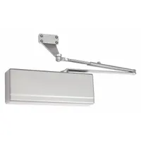 This Grade 1 heavy duty door closer features a parallel arm mount for interior or exterior commercial doors. Constructed of aluminum with a non-hold open function and adjustable spring size 6, it provides controlled closing on aluminum or metal doors in high-traffic entrances. ADA compliant
