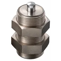 Steel industrial shock absorber with a force rating of 23.5 N. Used to decelerate moving loads and absorb kinetic energy in automation, packaging, and material handling equipment. Provides controlled damping to protect machinery from impact damage