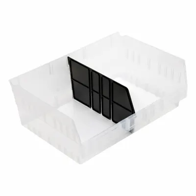 QUANTUM STORAGE SYSTEMS Long Bin Dividers - Plastic Shelf Bin Dividers