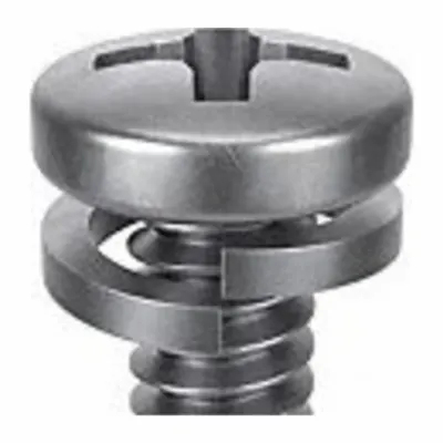 SEMS #6-32 x 1/8 in Stainless Steel Pan Head Machine Screw with - Machine Screws with Split Lock Washers