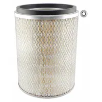 Round/oval engine air filter with axial seal. Inside diameter 7/8 in. Compatible with GMC buses. Provides intake filtration for engines in fleet and vehicle maintenance applications
