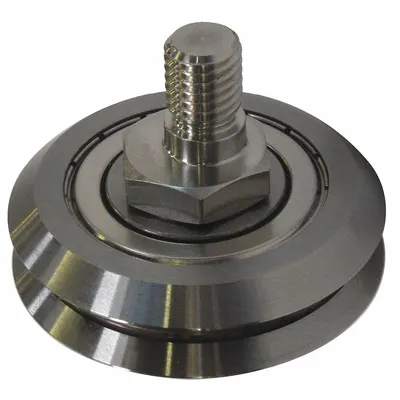 BISHOP-WISECARVER Cam Follower: 2 23/64 in Roller Dia, V-Groove, Eccentric - V-Groove Stud Track Rollers