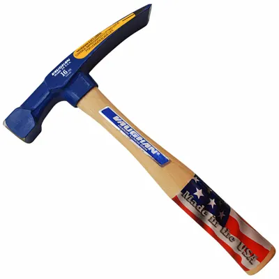VAUGHAN Bricklayers Hammer w/Carbide Impregnated Tip, 16 oz.: 11 in Overall Lg - Bricklayer's Hammers