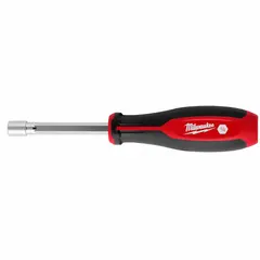 This pass-through nut driver features a HollowCore™ design that allows it to work over long threaded rods or studs. The hex drive and magnetized tip securely hold standard hollow hex nuts. Suitable for general assembly and mechanical applications where fasteners need to be driven or removed over extended threads.