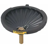 JUSTRITE Drum Funnel: No Lid, Black, No Flame Arrester, 21 in x 3 1/4 in, 2 in NPS/2 in NPT (MPN 28681)