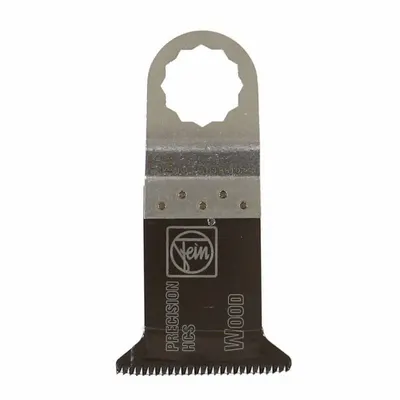 FEIN Oscillating Tool Blade: 2 in Blade Wd, 1 15/16 in Overall Lg, Straight Cutting - Closed-Back Universal OIS Mounted Blades