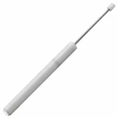 Shock absorber with 6 N force rating and resin construction. Used in industrial automation, packaging, and material handling equipment to dampen motion and absorb impact in light-load applications requiring controlled deceleration.