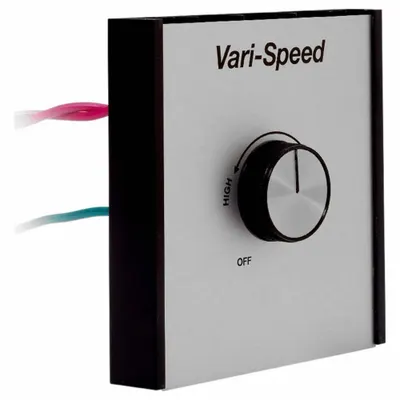 FANTECH Speed Control: Dial, SPST, 1 Switches or Dials, 115V AC, Aluminum Plate - Dial Fan Speed Controls