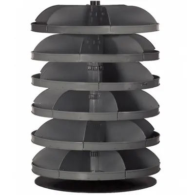 DURHAM MFG 1306-95 Revolving Storage Bin with Flat-Bottom Shelves - Revolving Storage Bins with Flat-Bottom Shelves